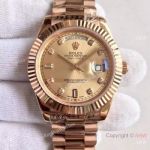 High Quality Copy Rolex Day-Date 40MM Watch MingZhu Movement Rose Gold Dial